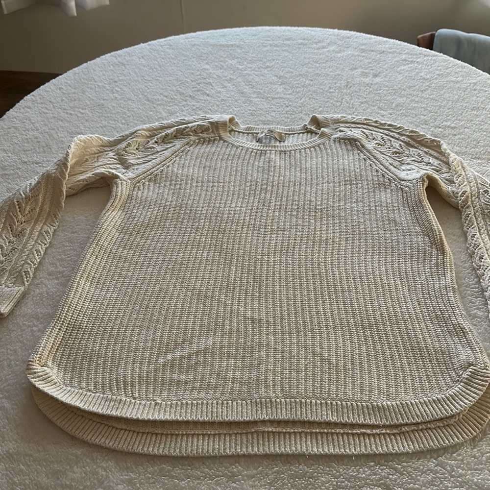Loft cream cable knit sweater